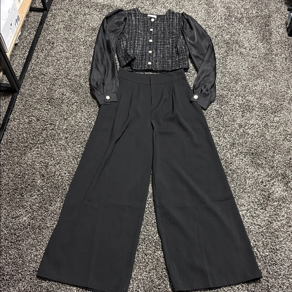 A.Peach Blouse & Trouser Set S - Picture 2 of 16